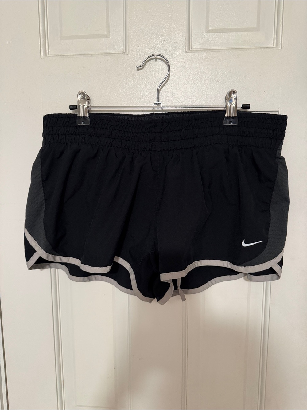 Nike Women’s Black Athletic Shorts with Gray Trim